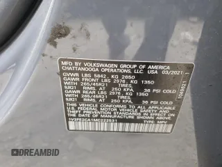 2021 Volkswagen Atlas SEL Premium R-Line with VIN 1V2FE2CA1MC222531, listed as a Copart auction lot 47781305 with 29,002 mi miles and Salvage title. Bid and sale history available at DreamBid. Image 15.