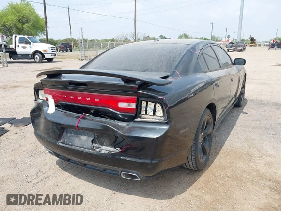 2014 Dodge Charger SXT with VIN 2C3CDXHG3EH122158, listed as a IAAI auction lot 41861010 with 122,842 mi miles. Bid and sale history available at carsss.com. Image 4.