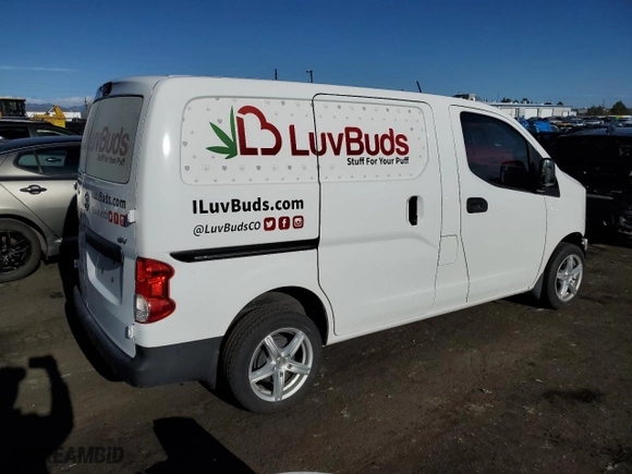 2015 Nissan NV200 S with VIN 3N6CM0KN3FK695843, listed as a Copart auction lot 49988954 with 62741 miles and Salvage Title. Bid and sale history available at carsss.com. Image 3.