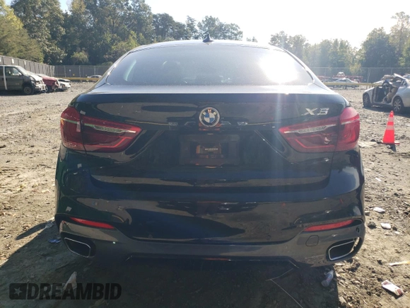 2018 BMW X6 xDrive35i with VIN 5UXKU2C58J0X49788, listed as a Copart auction lot 71446693 with 35,649 mi miles. Bid and sale history available at carsss.com. Image 6.