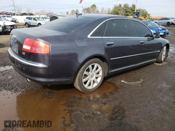 2005 Audi A8 L with VIN WAUML44E85N016315, listed as a Copart auction lot 46467405 with 224,069 mi miles and Salvage Title. Bid and sale history available at carsss.com. Image 3.