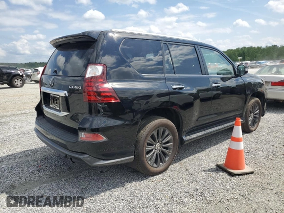 2021 Lexus GX with VIN JTJAM7BX8M5278954, listed as a Copart auction lot 47801055 with 47,965 mi miles and Salvage Title. Bid and sale history available at carsss.com. Image 3.