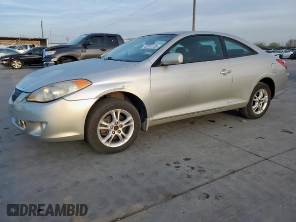 2005 Toyota Solara SE z VIN 4T1CE38P35U962936, wystawiony jako Copart lot #49741735 z przebiegiem 278 225 mil mil oraz Szkoda całkowita • Salvage title. Historia ofert i sprzedaży dostępna na DreamBid. Obrazek 1.