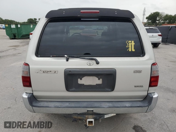 1999 Toyota 4Runner SR5 z VIN JT3GN86RXX0097565, wystawiony jako Copart lot #59844465 z przebiegiem Nie podano mil oraz Czysty tytuł • Clean title. Historia ofert i sprzedaży dostępna na DreamBid. Obrazek 6.