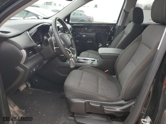 2020 Chevrolet Traverse LS with VIN 1GNEVFKWXLJ169038, listed as a Copart auction lot 50458755 with 110,147 mi miles and Salvage Title. Bid and sale history available at carsss.com. Image 7.