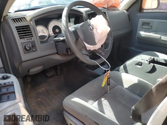 2007 Dodge Dakota SLT with VIN 1D7HE48J17S259061, listed as a Copart auction lot 76098974 with Not Provided miles and Non Repairable. Bid and sale history available at DreamBid. Image 8.