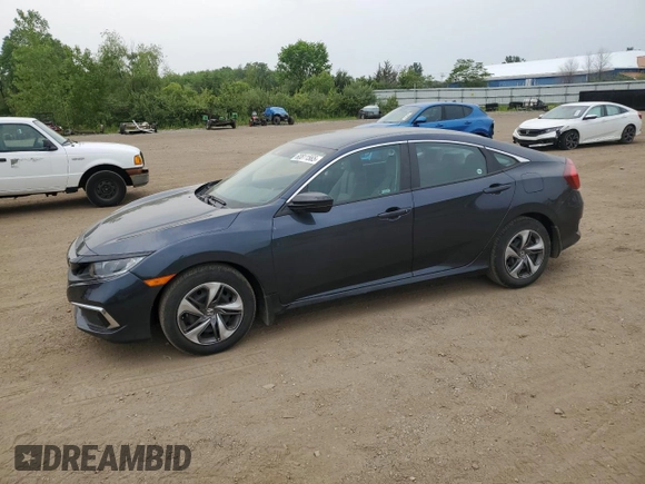 2020 Honda Civic LX with VIN 19XFC2F69LE025564, listed as a Copart auction lot 60811565 with 12,480 mi miles and Salvage title. Bid and sale history available at DreamBid. Image 1.
