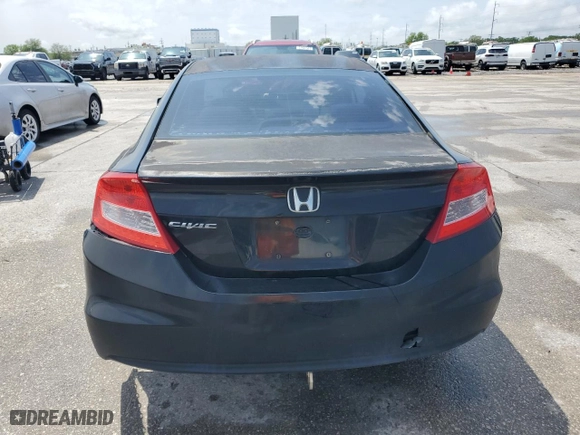 2012 Honda Civic Cpe LX with VIN 2HGFG3A58CH542689, listed as a Copart auction lot 49291585 with 204,804 mi miles and Clean Title. Bid and sale history available at carsss.com. Image 6.