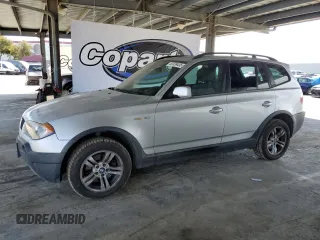 2005 BMW X3 3.0i with VIN WBXPA93485WD06369, listed as a Copart auction lot 53338435 with 102,443 mi miles and Clean Title. Bid and sale history available at carsss.com. Image 1.