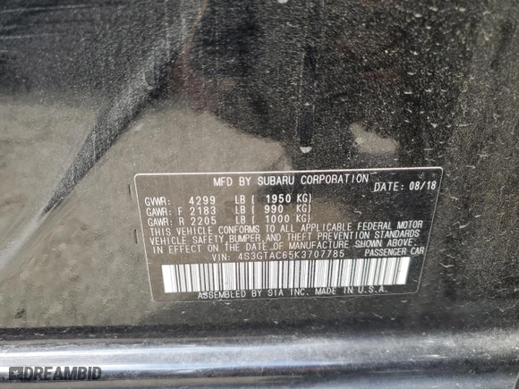 2019 Subaru Impreza Premium with VIN 4S3GTAC65K3707785, listed as a Copart auction lot 77328414 with 49,149 mi miles and Salvage Title. Bid and sale history available at carsss.com. Image 12.