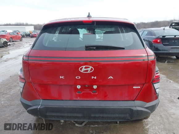 2024 Hyundai Kona SE with VIN KM8HACAB5RU127667, listed as a IAAI auction lot 41575437 with 12,654 mi miles and . Bid and sale history available at DreamBid. Image 16.