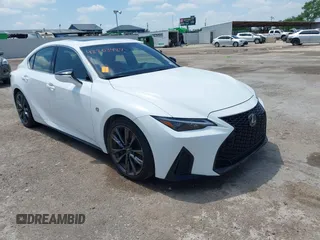2023 Lexus IS 350 F Sport z VIN JTHGZ1B25P5059873, wystawiony jako IAAI lot #42203427 z przebiegiem 40 084 mil mil oraz . Historia ofert i sprzedaży dostępna na DreamBid. Obrazek 1.