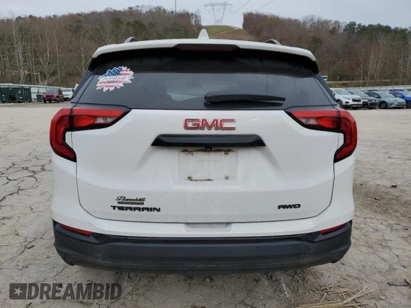 2020 GMC Terrain SLE with VIN 3GKALTEVXLL222431, listed as a Copart auction lot 80990714 with 69,204 mi miles and Salvage title. Bid and sale history available at DreamBid. Image 6.