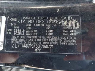 2015 Kia Soul + with VIN KNDJP3A56F7160721, listed as a IAAI auction lot 41746456 with 92,171 mi miles. Bid and sale history available at carsss.com. Image 9.