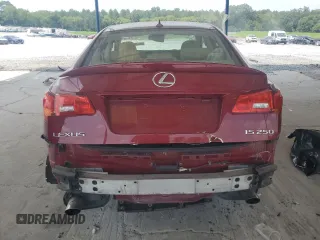 2008 Lexus IS 250 with VIN JTHBK262085078248, listed as a Copart auction lot 62390125 with 132,231 mi miles and Salvage title. Bid and sale history available at DreamBid. Image 6.