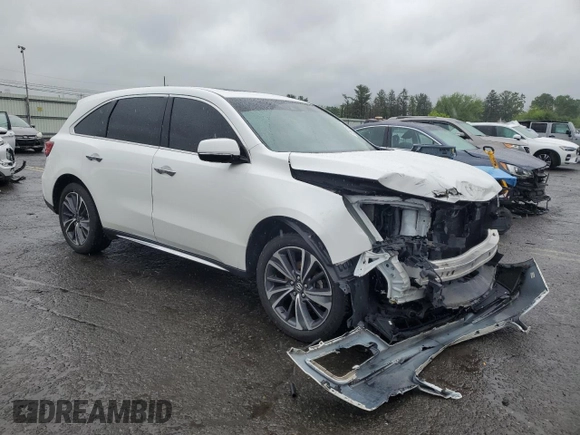 2020 Acura MDX Technology with VIN 5J8YD4H5XLL047443, listed as a Copart auction lot 56631525 with 49,526 mi miles and Salvage title. Bid and sale history available at DreamBid. Image 4.