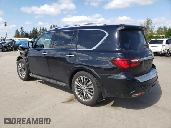 2019 Infiniti QX80 Luxe z VIN JN8AZ2NC6K9461215, wystawiony jako Copart lot #53971835 z przebiegiem 78 905 mil mil oraz Szkoda całkowita • Salvage title. Historia ofert i sprzedaży dostępna na DreamBid. Obrazek 2.