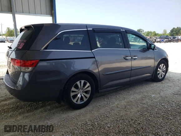 2014 Honda Odyssey EX-L with VIN 5FNRL5H60EB125478, listed as a Copart auction lot 59218355 with 165,928 mi miles and Salvage title. Bid and sale history available at DreamBid. Image 3.