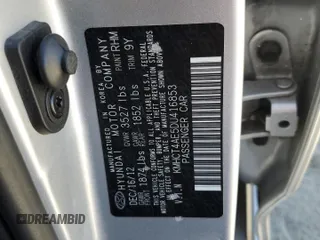 2013 Hyundai Accent GLS z VIN KMHCT4AE5DU416853, wystawiony jako Copart lot #57818195 z przebiegiem 84 550 mil mil oraz Szkoda całkowita • Salvage title. Historia ofert i sprzedaży dostępna na DreamBid. Obrazek 12.