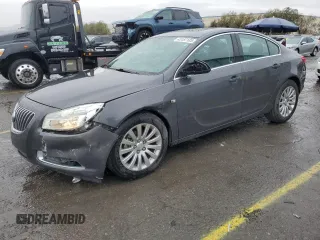 2011 Buick Regal CXL RL2 with VIN W04GP5EC2B1012734, listed as a Copart auction lot 45187185 with 98,590 mi miles and Salvage Title. Bid and sale history available at carsss.com. Image 1.