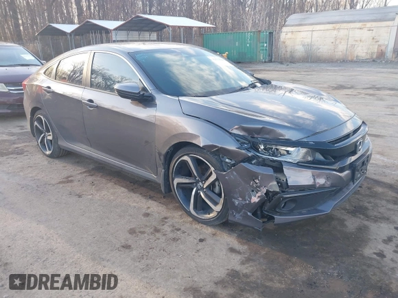 2019 Honda Civic Sport with VIN 2HGFC2F8XKH503867, listed as a IAAI auction lot 41533506 with 66,650 mi miles and . Bid and sale history available at DreamBid. Image 1.