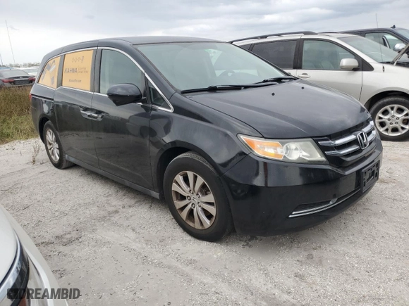 2014 Honda Odyssey EX with VIN 5FNRL5H43EB013787, listed as a Copart auction lot 76484784 with 0 mi miles and Salvage Title. Bid and sale history available at carsss.com. Image 4.