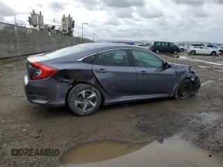2020 Honda Civic Sedan LX with VIN 2HGFC2F68LH554266, listed as a Copart auction lot 49242715 with 51,778 mi miles and Salvage Title. Bid and sale history available at carsss.com. Image 3.