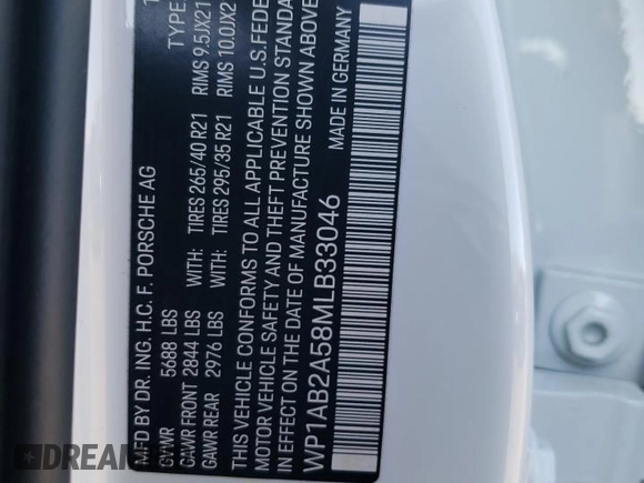 2021 Porsche Macan S с VIN WP1AB2A58MLB33046, выставлен на аукционе Copart как лот 49797745 с пробегом 47 165 миль миль и Списание • Salvage title. История ставок и продаж доступна на DreamBid. Изображение 16.