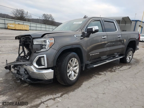 2019 GMC Sierra 1500 SLT with VIN 1GTU9DED2KZ322373, listed as a Copart auction lot 45382825 with 74,890 mi miles and Salvage Title. Bid and sale history available at carsss.com. Image 1.