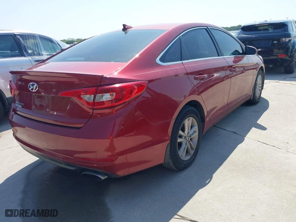 2015 Hyundai Sonata 2.4L SE with VIN 5NPE24AF7FH257498, listed as a IAAI auction lot 42051629 with 1 mi miles. Bid and sale history available at carsss.com. Image 4.