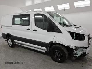 2023 Ford Transit Cargo with VIN 1FTBR1Y86PKB40356, listed as a Copart auction lot 45669345 with 12,890 mi miles and Salvage Title. Bid and sale history available at DreamBid. Image 4.