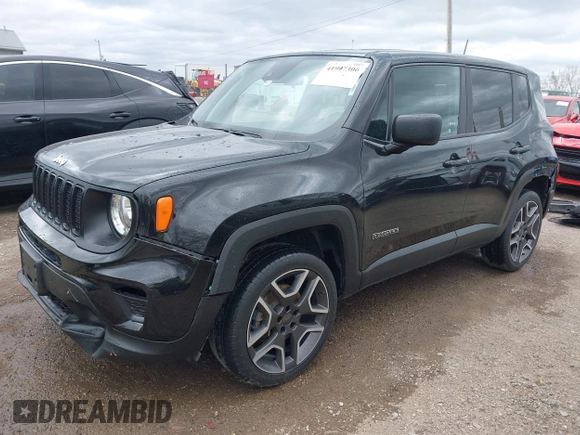 2021 Jeep Renegade Jeepster with VIN ZACNJDAB4MPM23154, listed as a IAAI auction lot 41997306 with 35,209 mi miles and . Bid and sale history available at DreamBid. Image 2.