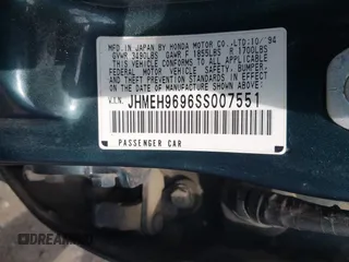 1995 Honda Civic с VIN JHMEH9696SS007551, выставлен на аукционе IAAI как лот 42476617 с пробегом 193 419 миль миль и . История ставок и продаж доступна на DreamBid. Изображение 9.