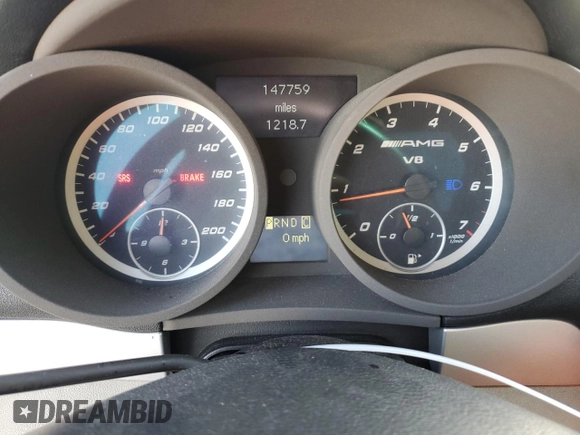2006 Mercedes-Benz SLK-Class 5.5L AMG with VIN WDBWK73F06F100763, listed as a Copart auction lot 86308114 with 147,759 mi miles and Salvage Title. Bid and sale history available at carsss.com. Image 9.