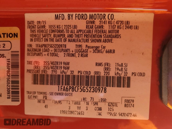 2016 Ford Mustang GT with VIN 1FA6P8CF5G5230978, listed as a Copart auction lot 88358715 with 91,047 mi miles and Salvage Title. Bid and sale history available at carsss.com. Image 12.