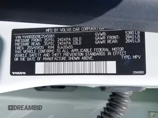 2014 Volvo XC60 R-Design Premier Plus with VIN YV4902DZ8E2545061, listed as a IAAI auction lot 42071863 with 90,718 mi miles and . Bid and sale history available at DreamBid. Image 9.