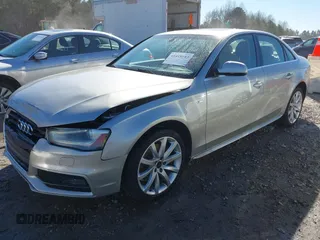 2014 Audi A4 Premium with VIN WAUAFAFL2EN001197, listed as a IAAI auction lot 41418683 with 111,691 mi miles. Bid and sale history available at carsss.com. Image 2.