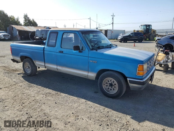 1992 Ford Ranger with VIN 1FTCR14X9NPA40821, listed as a Copart auction lot 53083745 with 63,198 mi miles and Salvage title. Bid and sale history available at DreamBid. Image 4.