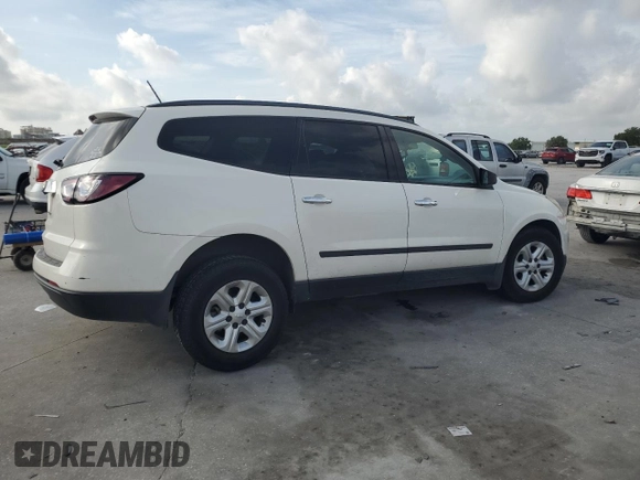 2015 Chevrolet Traverse LS z VIN 1GNKRFKD5FJ149287, wystawiony jako Copart lot #58641485 z przebiegiem 154 681 mil mil oraz Szkoda całkowita • Salvage title. Historia ofert i sprzedaży dostępna na DreamBid. Obrazek 3.