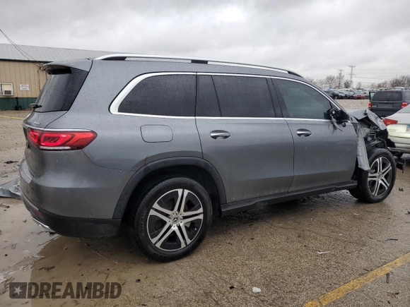 2020 Mercedes-Benz GLS with VIN 4JGFF5KE7LA132360, listed as a Copart auction lot 43253805 with 98,736 mi miles and Salvage Title. Bid and sale history available at carsss.com. Image 3.