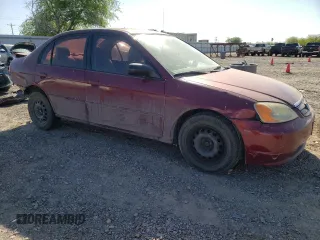 2003 Honda Civic LX with VIN 2HGES16543H526111, listed as a Copart auction lot 48704745 with 196,499 mi miles and Salvage Title. Bid and sale history available at carsss.com. Image 4.