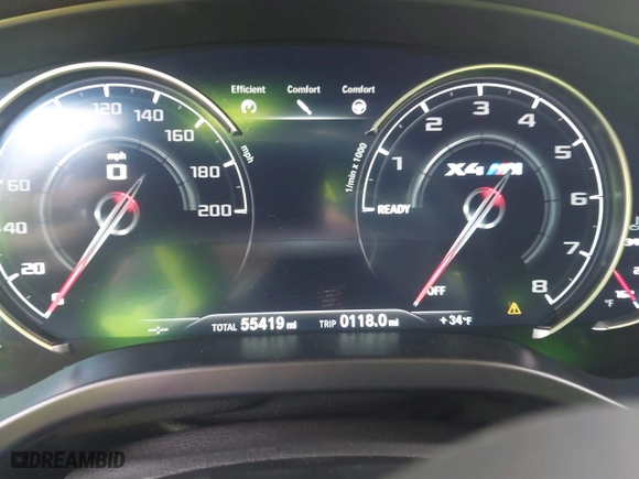 2020 BMW X4 M Competition with VIN 5YMUJ0C05L9C33943, listed as a IAAI auction lot 41531691 with 55,419 mi miles. Bid and sale history available at carsss.com. Image 7.