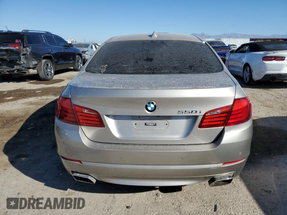 2013 BMW 5 Series 550i with VIN WBAFR9C57DDX80358, listed as a Copart auction lot 47297995 with 120,158 mi miles and Clean Title. Bid and sale history available at carsss.com. Image 6.