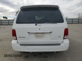 2002 Kia Sedona LX with VIN KNDUP131326271237, listed as a Copart auction lot 89358515 with 142,150 mi miles and Salvage Title. Bid and sale history available at carsss.com. Image 6.
