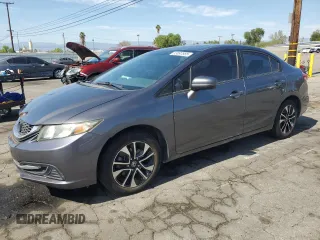 2014 Honda Civic Sedan EX with VIN 19XFB2F86EE213594, listed as a Copart auction lot 53097565 with 145,219 mi miles and Salvage Title. Bid and sale history available at carsss.com. Image 1.