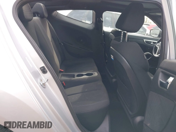 2017 Hyundai Veloster with VIN KMHTC6AD2HU324740, listed as a IAAI auction lot 41574415 with 66,685 mi miles. Bid and sale history available at carsss.com. Image 8.