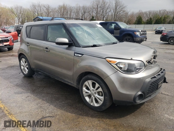 2015 Kia Soul + with VIN KNDJP3A51F7147424, listed as a Copart auction lot 51534795 with 105,224 mi miles and Salvage Title. Bid and sale history available at carsss.com. Image 4.