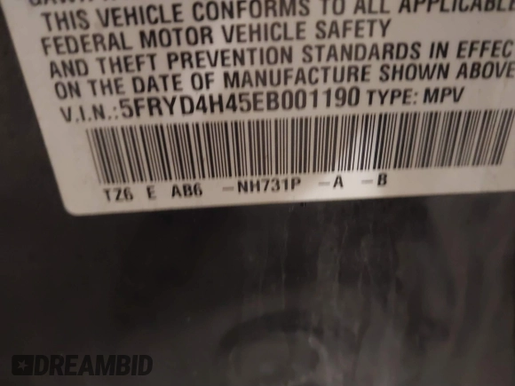 2014 Acura MDX Tech Pkg with VIN 5FRYD4H45EB001190, listed as a IAAI auction lot 41737453 with 220,495 mi miles. Bid and sale history available at carsss.com. Image 9.