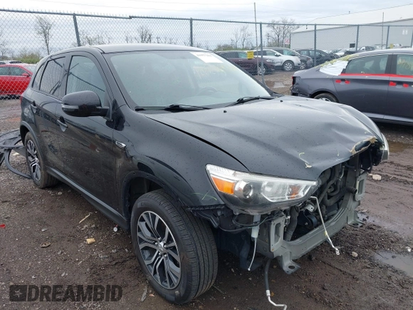 2018 Mitsubishi Outlander Sport ES 2.0 with VIN JA4AR3AU3JU019868, listed as a IAAI auction lot 41957304 with 87,305 mi miles. Bid and sale history available at carsss.com. Image 1.