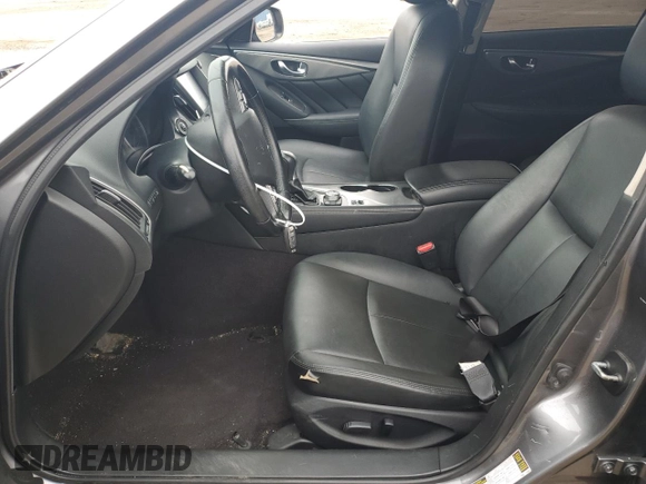 2015 Infiniti Q50 with VIN JN1BV7AP5FM356012, listed as a Copart auction lot 57848185 with 98,204 mi miles and Salvage title. Bid and sale history available at DreamBid. Image 7.